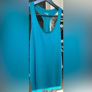 Danskin Now Teal Tank Top with Ribbed Knit
